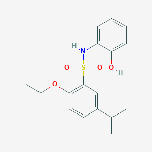 molecular formula C17H21NO4S B350440 {[2-Ethoxy-5-(methylethyl)phenyl]sulfonyl}(2-hydroxyphenyl)amine CAS No. 873673-74-6