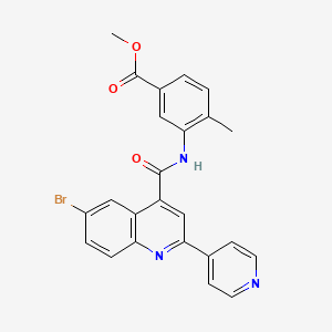 methyl 3-({[6-bromo-2-(4-pyridinyl)-4-quinolinyl]carbonyl}amino)-4-methylbenzoate