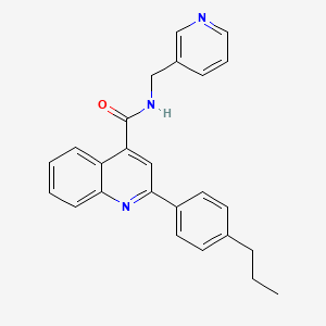 molecular formula C25H23N3O B3504418 2-(4-propylphenyl)-N-(3-pyridinylmethyl)-4-quinolinecarboxamide 