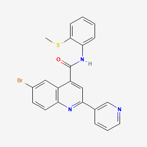 6-bromo-N-[2-(methylthio)phenyl]-2-(3-pyridinyl)-4-quinolinecarboxamide