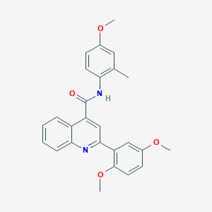 2-(2,5-dimethoxyphenyl)-N-(4-methoxy-2-methylphenyl)-4-quinolinecarboxamide