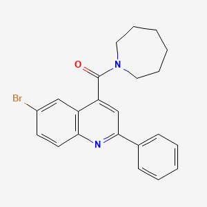molecular formula C22H21BrN2O B3504451 4-(1-azepanylcarbonyl)-6-bromo-2-phenylquinoline 