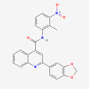 molecular formula C24H17N3O5 B3504468 2-(1,3-benzodioxol-5-yl)-N-(2-methyl-3-nitrophenyl)-4-quinolinecarboxamide 