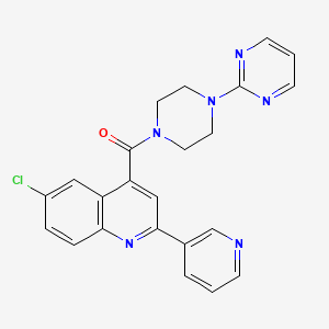 6-chloro-2-(3-pyridinyl)-4-{[4-(2-pyrimidinyl)-1-piperazinyl]carbonyl}quinoline