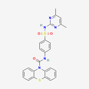 molecular formula C25H21N5O3S2 B3504480 N-(4-{[(4,6-dimethyl-2-pyrimidinyl)amino]sulfonyl}phenyl)-10H-phenothiazine-10-carboxamide 