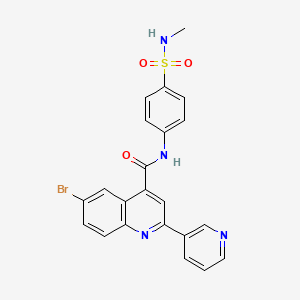 molecular formula C22H17BrN4O3S B3504484 6-bromo-N-{4-[(methylamino)sulfonyl]phenyl}-2-(3-pyridinyl)-4-quinolinecarboxamide 