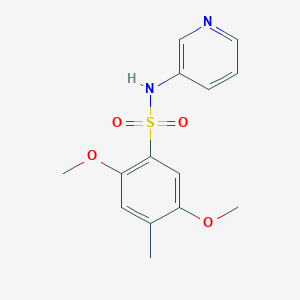 molecular formula C14H16N2O4S B350449 2,5-dimethoxy-4-methyl-N-(pyridin-3-yl)benzenesulfonamide CAS No. 873680-60-5