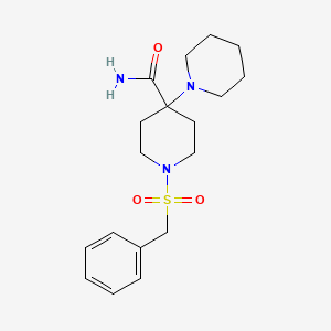 molecular formula C18H27N3O3S B3504547 1'-(benzylsulfonyl)-1,4'-bipiperidine-4'-carboxamide 