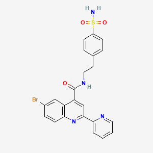 N-{2-[4-(aminosulfonyl)phenyl]ethyl}-6-bromo-2-(2-pyridinyl)-4-quinolinecarboxamide