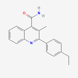 molecular formula C19H18N2O B3504591 2-(4-ethylphenyl)-3-methyl-4-quinolinecarboxamide 