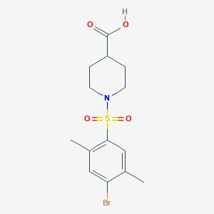 B350460 1-(4-Bromo-2,5-dimethylbenzenesulfonyl)piperidine-4-carboxylic acid CAS No. 941009-89-8
