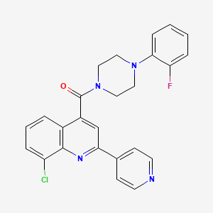 8-chloro-4-{[4-(2-fluorophenyl)-1-piperazinyl]carbonyl}-2-(4-pyridinyl)quinoline