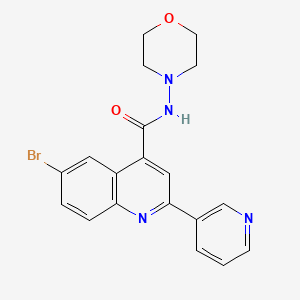 6-bromo-N-4-morpholinyl-2-(3-pyridinyl)-4-quinolinecarboxamide