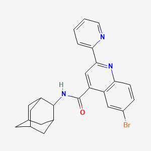 N-2-adamantyl-6-bromo-2-(2-pyridinyl)-4-quinolinecarboxamide