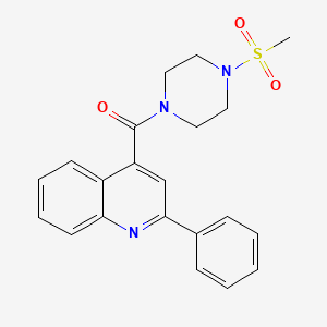 4-{[4-(methylsulfonyl)-1-piperazinyl]carbonyl}-2-phenylquinoline