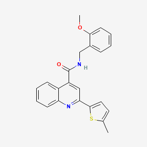 molecular formula C23H20N2O2S B3504660 N-(2-methoxybenzyl)-2-(5-methyl-2-thienyl)-4-quinolinecarboxamide 