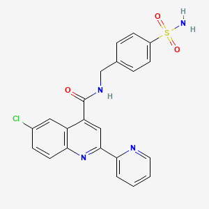 N-[4-(aminosulfonyl)benzyl]-6-chloro-2-(2-pyridinyl)-4-quinolinecarboxamide