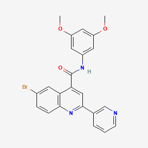 6-bromo-N-(3,5-dimethoxyphenyl)-2-(3-pyridinyl)-4-quinolinecarboxamide