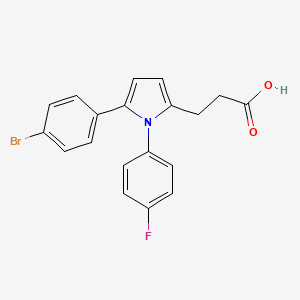 3-[5-(4-bromophenyl)-1-(4-fluorophenyl)-1H-pyrrol-2-yl]propanoic acid