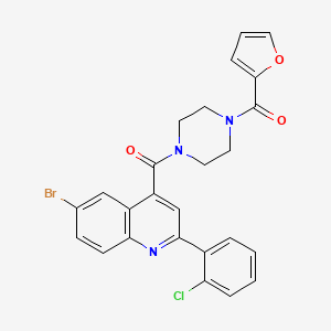 molecular formula C25H19BrClN3O3 B3504700 6-bromo-2-(2-chlorophenyl)-4-{[4-(2-furoyl)-1-piperazinyl]carbonyl}quinoline 