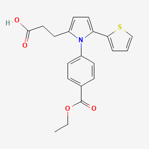 3-[1-[4-(ethoxycarbonyl)phenyl]-5-(2-thienyl)-1H-pyrrol-2-yl]propanoic acid