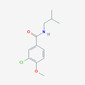molecular formula C12H16ClNO2 B3504741 3-chloro-N-isobutyl-4-methoxybenzamide 