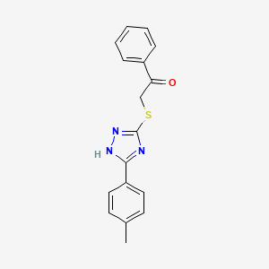 2-{[5-(4-methylphenyl)-4H-1,2,4-triazol-3-yl]thio}-1-phenylethanone