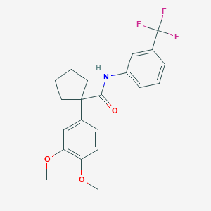 1-(3,4-dimethoxyphenyl)-N-[3-(trifluoromethyl)phenyl]cyclopentanecarboxamide