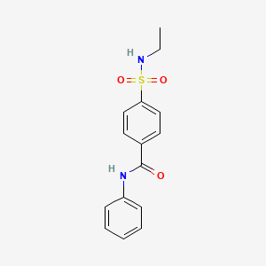 molecular formula C15H16N2O3S B3504781 4-[(ethylamino)sulfonyl]-N-phenylbenzamide 