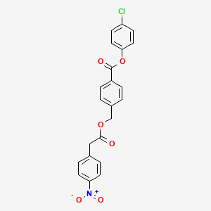 4-chlorophenyl 4-({[(4-nitrophenyl)acetyl]oxy}methyl)benzoate