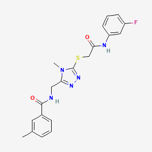 N-{[5-({2-[(3-fluorophenyl)amino]-2-oxoethyl}thio)-4-methyl-4H-1,2,4-triazol-3-yl]methyl}-3-methylbenzamide