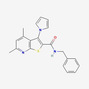 N-benzyl-4,6-dimethyl-3-(1H-pyrrol-1-yl)thieno[2,3-b]pyridine-2-carboxamide