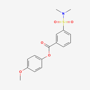 molecular formula C16H17NO5S B3504835 4-methoxyphenyl 3-[(dimethylamino)sulfonyl]benzoate 