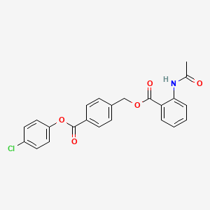 molecular formula C23H18ClNO5 B3504836 4-[(4-chlorophenoxy)carbonyl]benzyl 2-(acetylamino)benzoate 