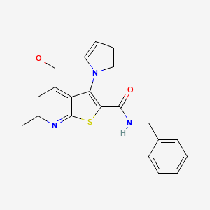 N-benzyl-4-(methoxymethyl)-6-methyl-3-(1H-pyrrol-1-yl)thieno[2,3-b]pyridine-2-carboxamide