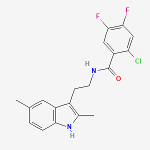 molecular formula C19H17ClF2N2O B3504859 2-chloro-N-[2-(2,5-dimethyl-1H-indol-3-yl)ethyl]-4,5-difluorobenzamide 