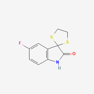 molecular formula C10H8FNOS2 B3504867 5'-fluorospiro[1,3-dithiolane-2,3'-indol]-2'(1'H)-one 