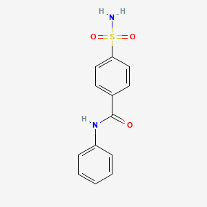 molecular formula C13H12N2O3S B3504902 4-(aminosulfonyl)-N-phenylbenzamide 