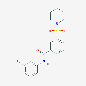 molecular formula C18H19IN2O3S B3504914 N-(3-iodophenyl)-3-(1-piperidinylsulfonyl)benzamide 