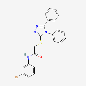 molecular formula C22H17BrN4OS B3504935 N-(3-bromophenyl)-2-[(4,5-diphenyl-4H-1,2,4-triazol-3-yl)thio]acetamide 