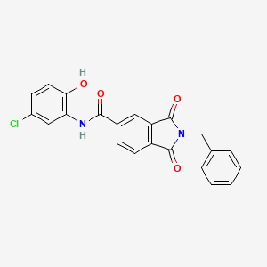 2-benzyl-N-(5-chloro-2-hydroxyphenyl)-1,3-dioxo-5-isoindolinecarboxamide