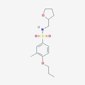 molecular formula C15H23NO4S B350497 [(3-Methyl-4-propoxyphenyl)sulfonyl](oxolan-2-ylmethyl)amine CAS No. 898639-22-0