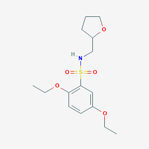 molecular formula C15H23NO5S B350498 2,5-diethoxy-N-(oxolan-2-ylmethyl)benzenesulfonamide CAS No. 898647-60-4