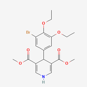 molecular formula C19H22BrNO6 B3504991 dimethyl 4-(3-bromo-4,5-diethoxyphenyl)-1,4-dihydro-3,5-pyridinedicarboxylate 
