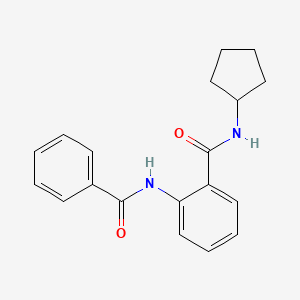 molecular formula C19H20N2O2 B3504999 2-(benzoylamino)-N-cyclopentylbenzamide 