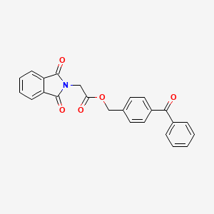 molecular formula C24H17NO5 B3505010 4-benzoylbenzyl (1,3-dioxo-1,3-dihydro-2H-isoindol-2-yl)acetate 