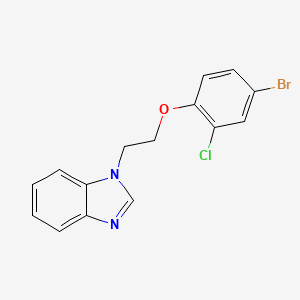 molecular formula C15H12BrClN2O B3505025 1-[2-(4-bromo-2-chlorophenoxy)ethyl]-1H-benzimidazole 