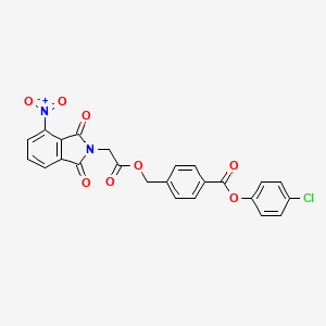 molecular formula C24H15ClN2O8 B3505036 4-chlorophenyl 4-({[(4-nitro-1,3-dioxo-1,3-dihydro-2H-isoindol-2-yl)acetyl]oxy}methyl)benzoate 