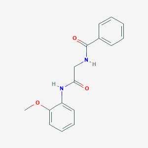 molecular formula C16H16N2O3 B3505043 N-{2-[(2-methoxyphenyl)amino]-2-oxoethyl}benzamide 