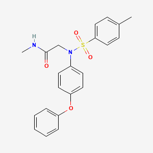 molecular formula C22H22N2O4S B3505048 N~1~-methyl-N~2~-[(4-methylphenyl)sulfonyl]-N~2~-(4-phenoxyphenyl)glycinamide 